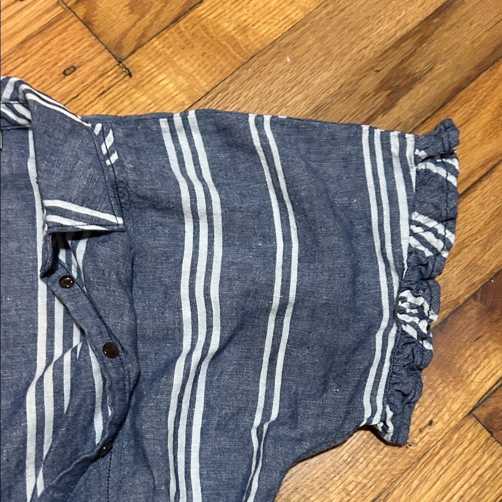 Anthropologie Blue and White Striped Top - Picture 3 of 4